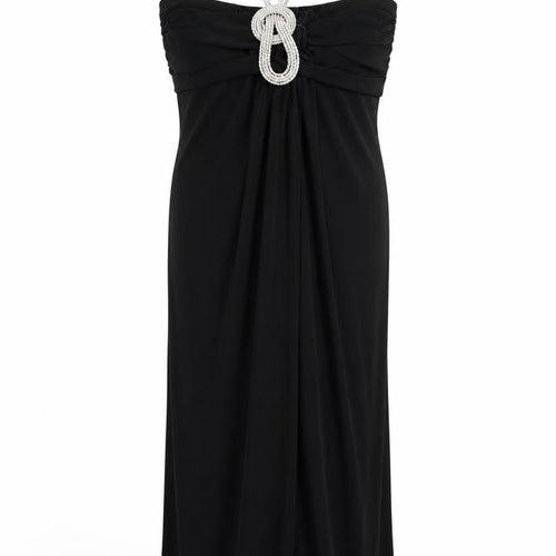 Roman Originals Womens Black Polyester Maxi Size 12 Halter Tie