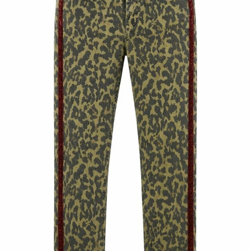 Zara Girls Brown Animal Print Cotton Skinny Jeans Size 6 Years L27 in Regular Zip - Leopard Print