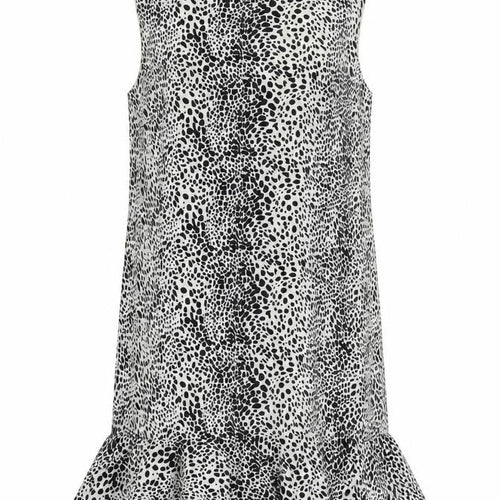 Oasis Womens White Animal Print Polyester Mermaid Size 12 Boat Neck Zip
