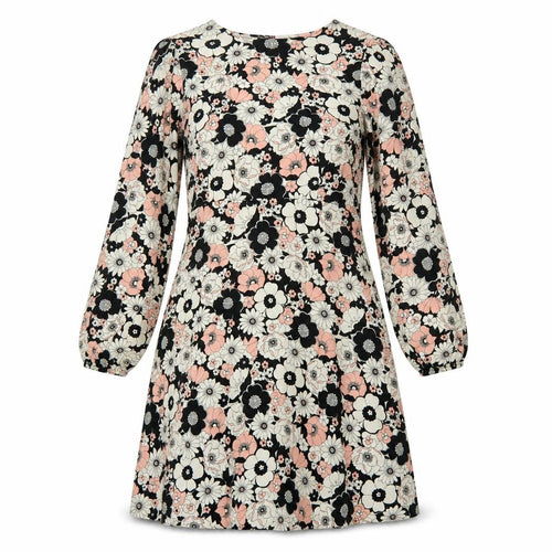 Papaya Womens Multicoloured Floral Polyester Fit & Flare Size 14 Round Neck Zip