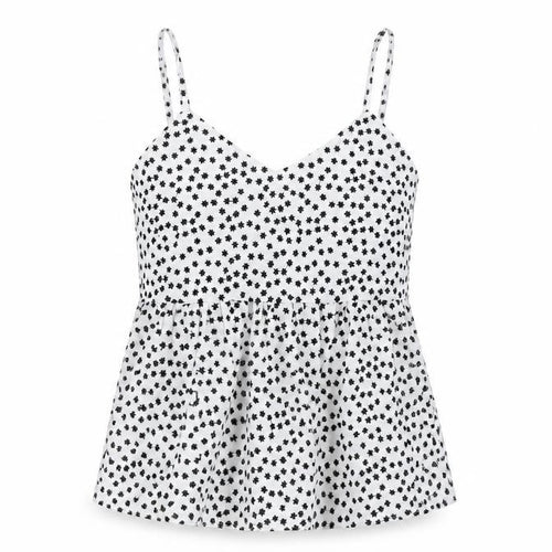SheIn Womens White Floral Polyester Camisole Tank Size S V-Neck