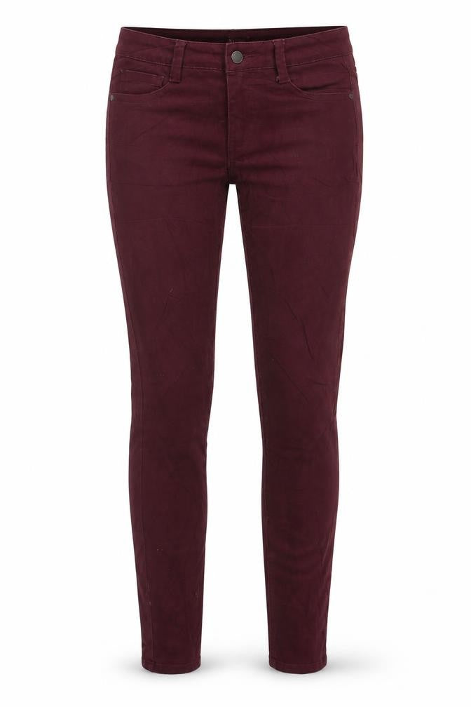 Part Two Womens Red Cotton Skinny Jeans Size 8 L32 in Regular Zip