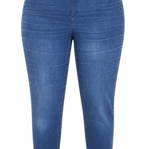 Matalan Womens Blue Cotton Jegging Trousers Size 12 L28 in Regular