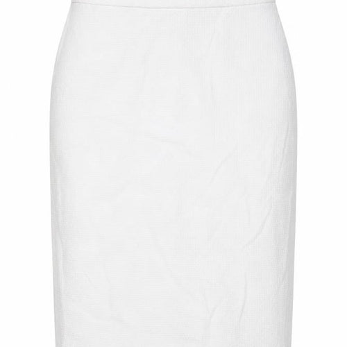 Marks and Spencer Womens White Polyester A-Line Skirt Size 30 in Zip