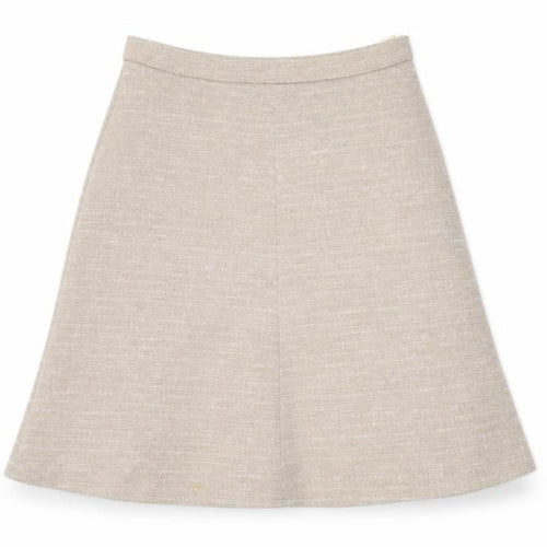 Bequem Womens Beige Acrylic A-Line Skirt Size 8 Zip
