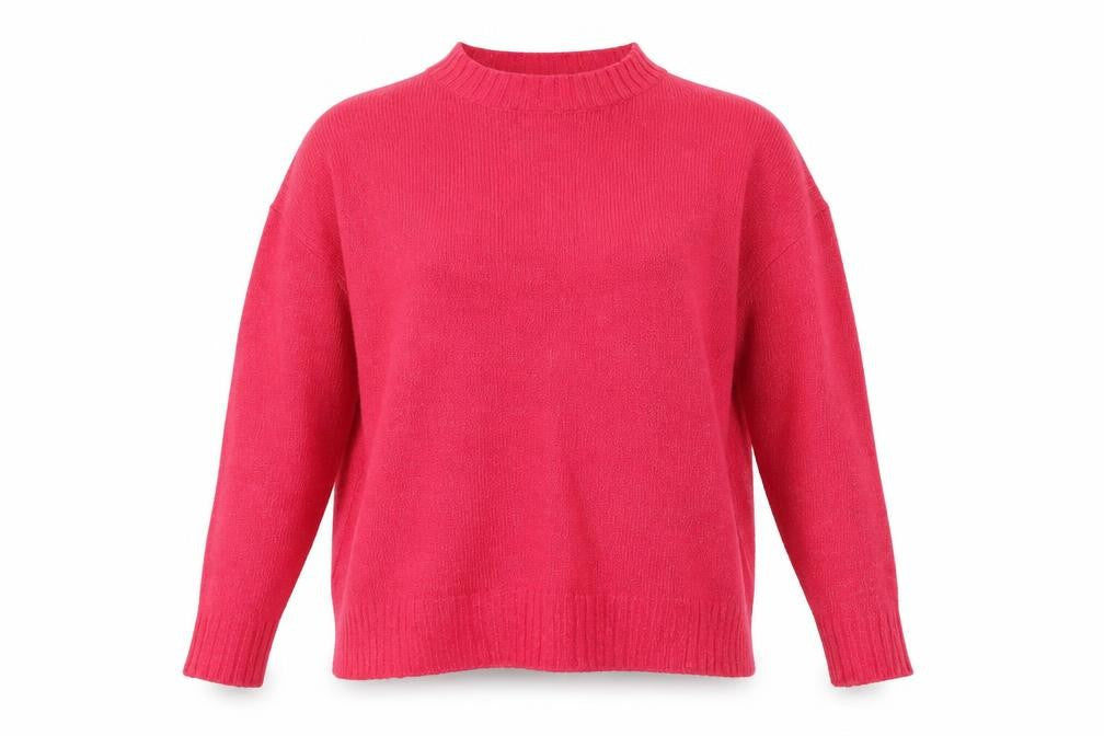 Marks and Spencer Womens Pink Round Neck Acrylic Pullover Jumper Size L