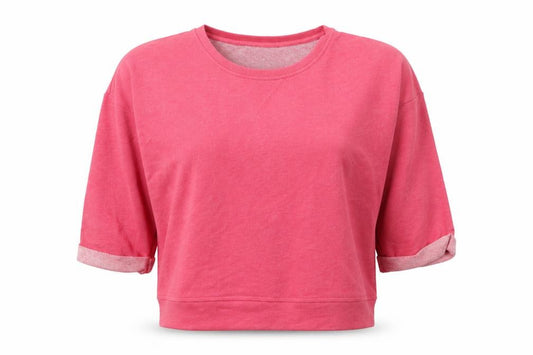 Front view of Atmosphere women’s pink polyester pullover sweatshirt, size UK 14, pullover