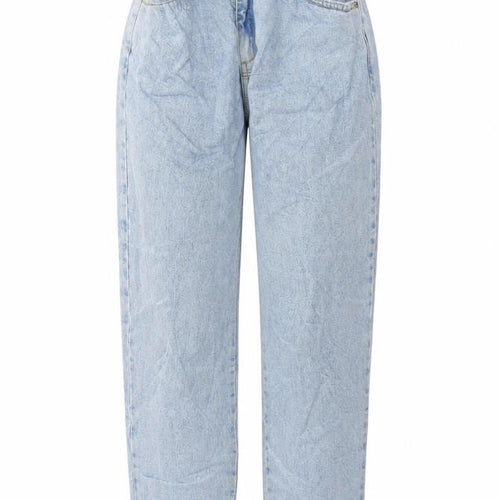 New Look Womens Blue Cotton Straight Jeans Size 6 L28 in Regular Tie