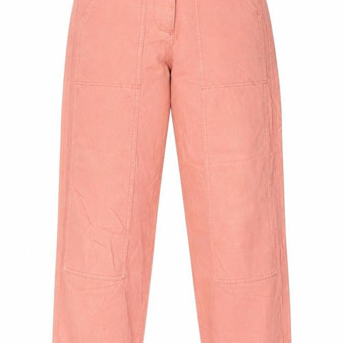 Marks and Spencer Womens Pink Cotton Tapered Jeans Size 8 L31 in Regular Button
