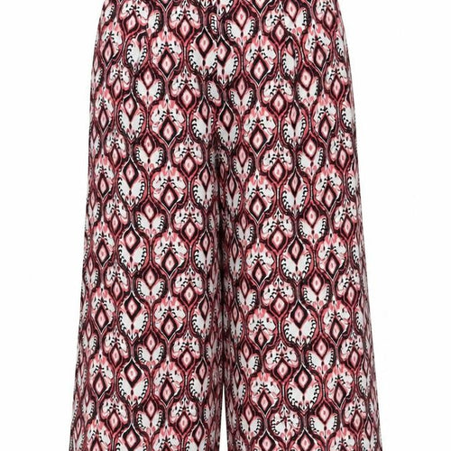 Marks and Spencer Womens Multicoloured Geometric Viscose Cropped Trousers Size 8 L23 in Regular