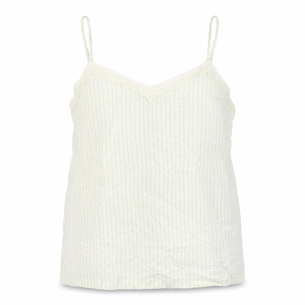 Marks and Spencer Womens White Striped Viscose Camisole Tank Size 20 V-Neck