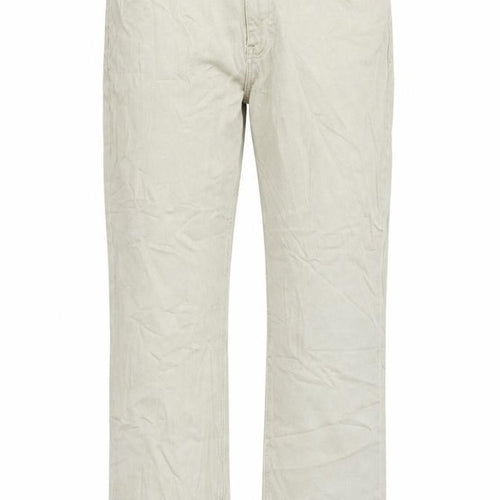 TU Mens Beige Cotton Straight Jeans Size 16 L27 in Regular Zip