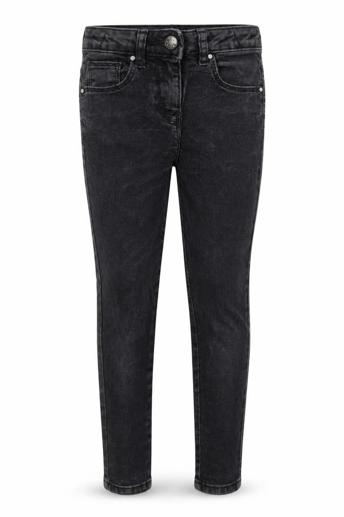 Matalan Girls Black Cotton Skinny Jeans Size 8 Years Regular Button