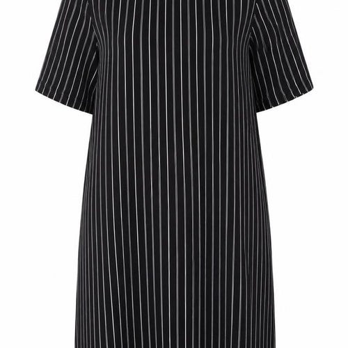 Monki Womens Black Striped Polyester T-Shirt Dress Size S Round Neck Pullover