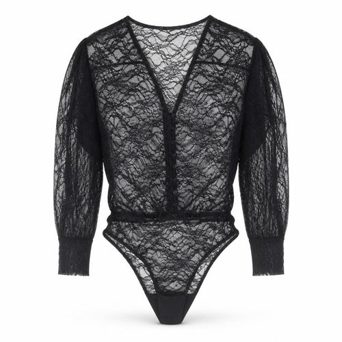 Zara Womens Black Floral Polyester Bodysuit One-Piece Size XS Button