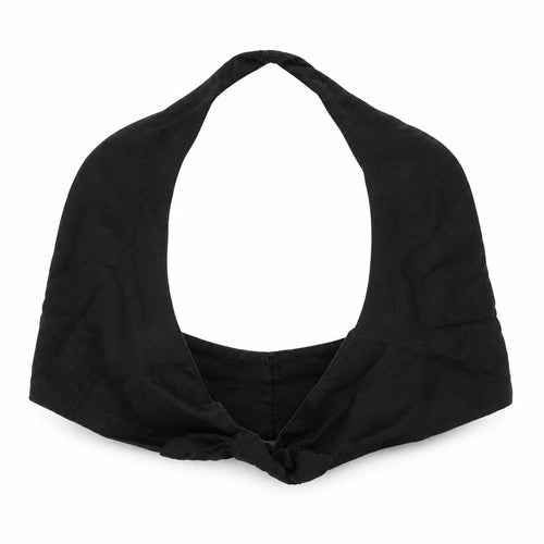 Zara Womens Black Linen Cropped Tank Size S Halter - Bralette