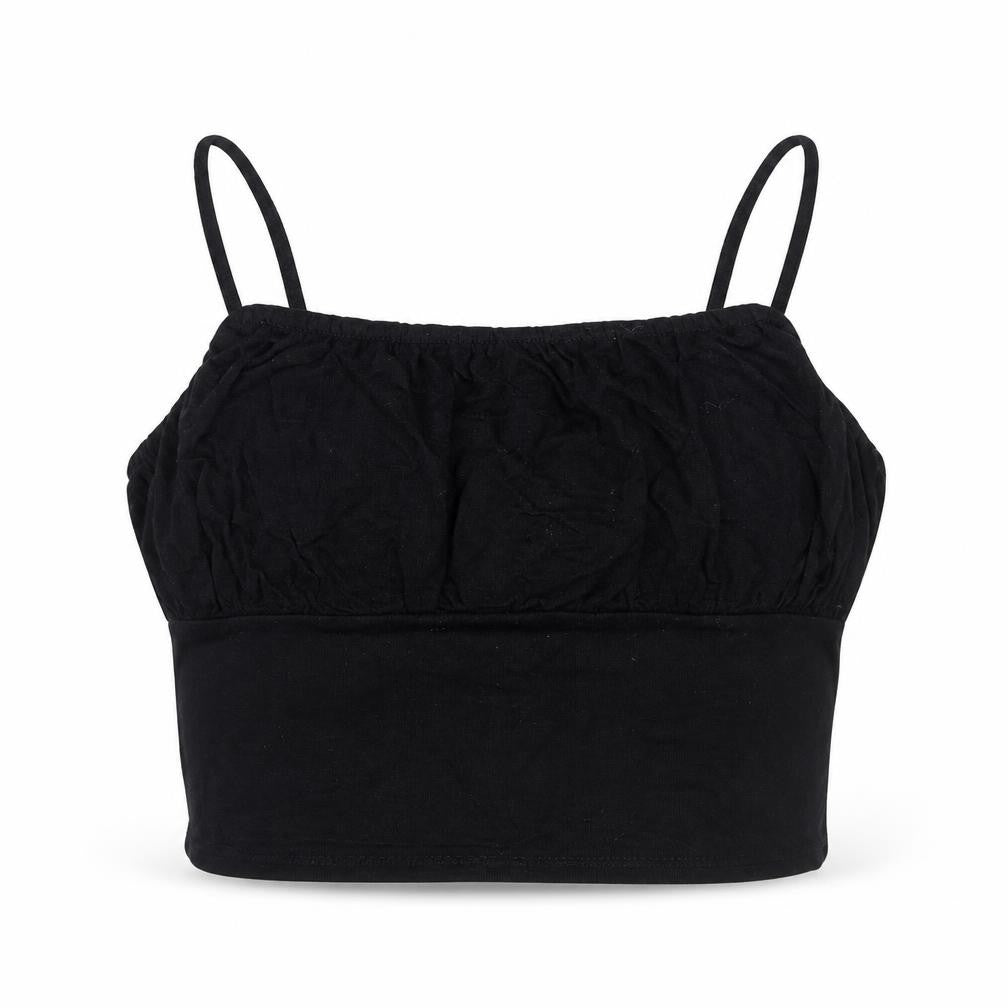 Primark Girls Black Polyester Camisole Casual Size S Sweetheart Pullover - Cropped