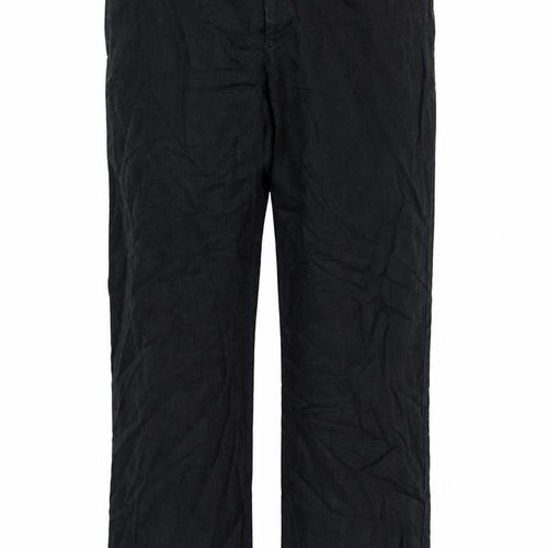 French Connection Womens Black Cotton Trousers Size 36 in L32 in Regular Zip