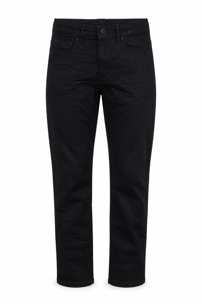Marks and Spencer Womens Black Cotton Straight Jeans Size 8 L24 in Regular Zip