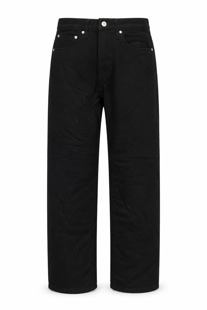 Easy Womens Black Cotton Straight Jeans Size 28 in L28 in Regular Zip
