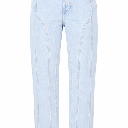 Denim & Co. Womens Blue Cotton Straight Jeans Size 8 L31.5 in Regular Button
