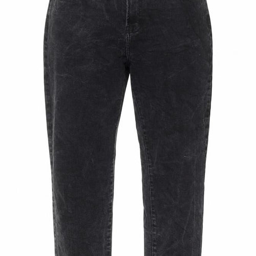 Denim & Co. Womens Grey Cotton Straight Jeans Size 14 L27 in Regular Button