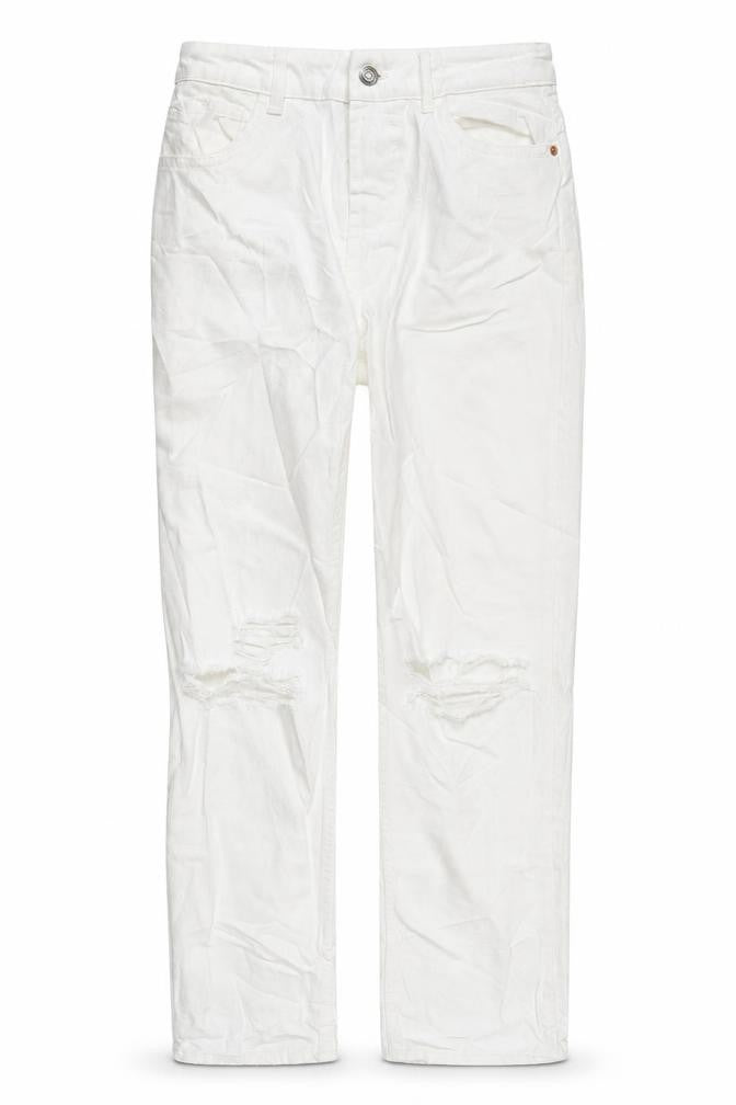 Zara Womens White Cotton Skinny Jeans Size 6 L26 in Regular Button