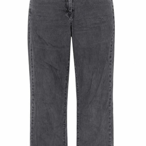 Intown Womens Grey Camel Straight Jeans Size 10 L28 in Regular Zip