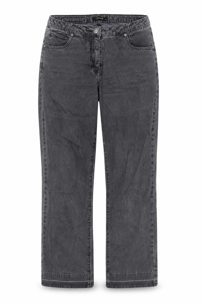 Intown Womens Grey Camel Straight Jeans Size 10 L28 in Regular Zip