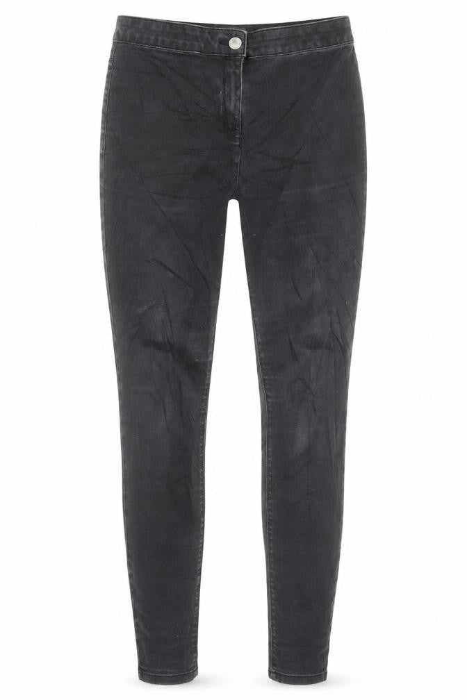 Papaya Womens Grey Cotton Skinny Jeans Size 12 L28 in Regular Button