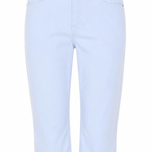 Style & Co Womens Blue Cotton Cropped Trousers Size 8 L20 in Regular Zip