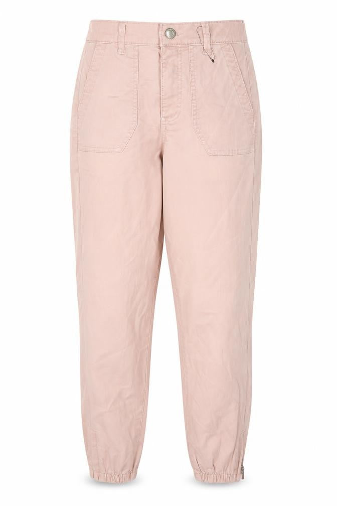 Marks and Spencer Womens Pink Cotton Tapered Jeans Size 6 L27 in Regular Button