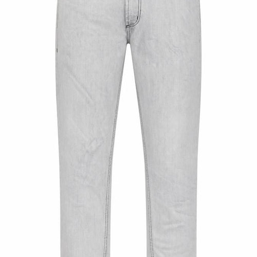 Redtag Mens Grey Cotton Straight Jeans Size 34 in L32 in Regular Button