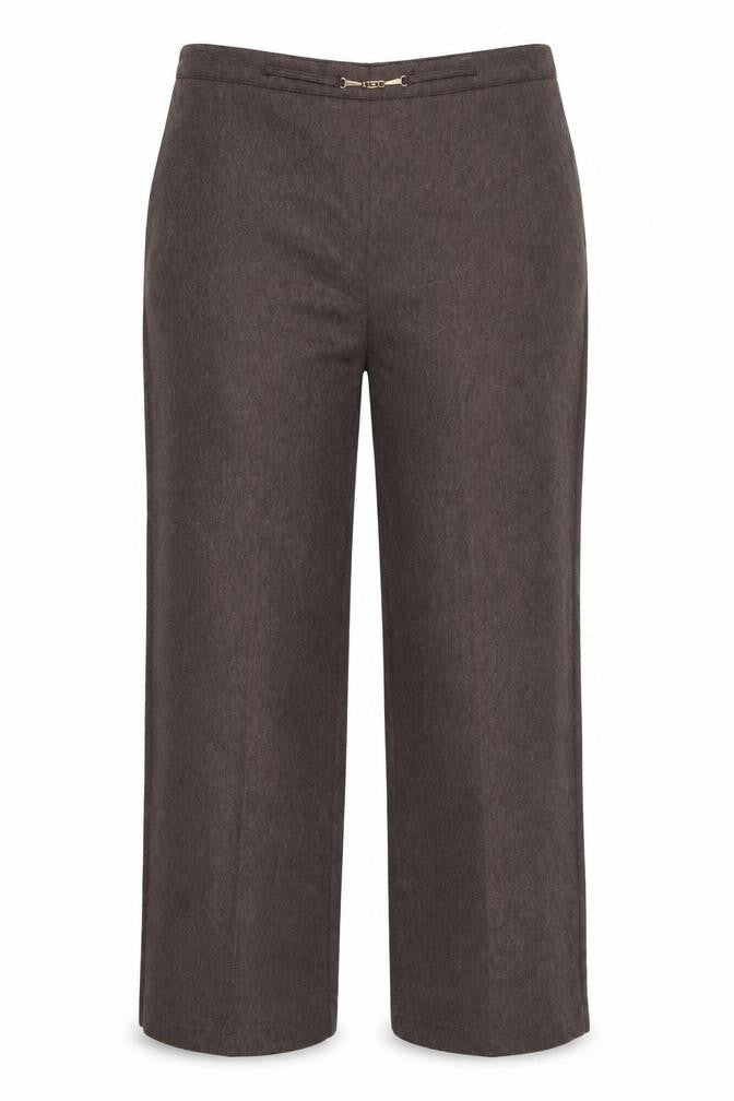 Front view of Autonomy women’s brown polyester trousers, size UK 20, 29-inch leg regular