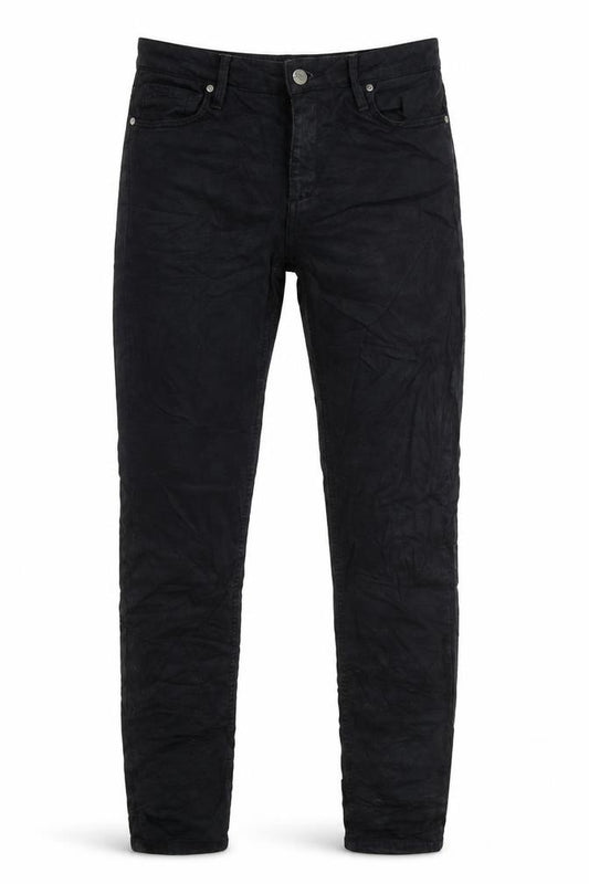 Front view of HOD women’s black cotton skinny jeans, size UK 26, in, 31-inch leg regular zip