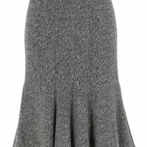 Nightingales Womens Grey Acrylic Trumpet Skirt Size 14 Drawstring