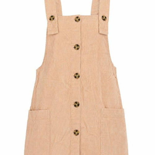 Mango Womens Pink Cotton Pinafore/Dungaree Dress Size XS Square Neck Button