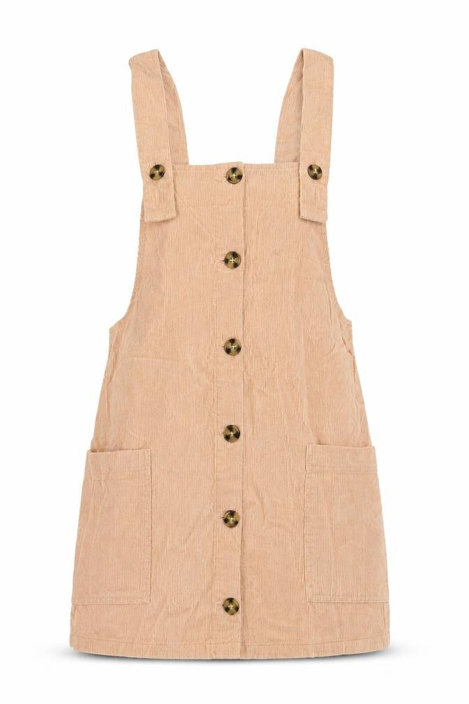 Mango Womens Pink Cotton Pinafore/Dungaree Dress Size XS Square Neck Button