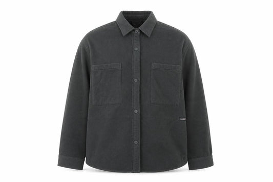 Front view of Collusion women’s grey jacket, size UK 8, button