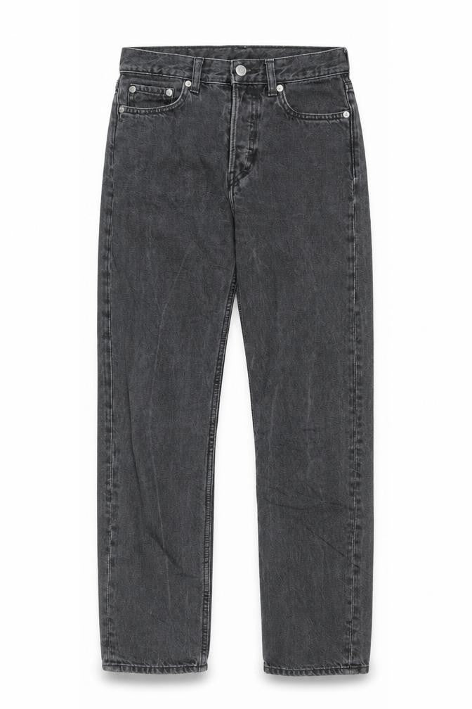 Weekday Mens Black Cotton Straight Jeans Size 27 in L27 in Regular Button