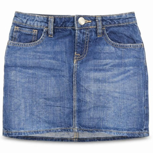 Gap Girls Black Cotton A-Line Skirt Size 10 Years Regular Zip