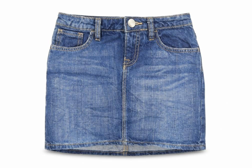 Gap Girls Black Cotton A-Line Skirt Size 10 Years Regular Zip