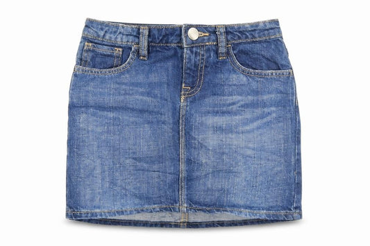Gap Girls Black Cotton A-Line Skirt Size 10 Years Regular Zip