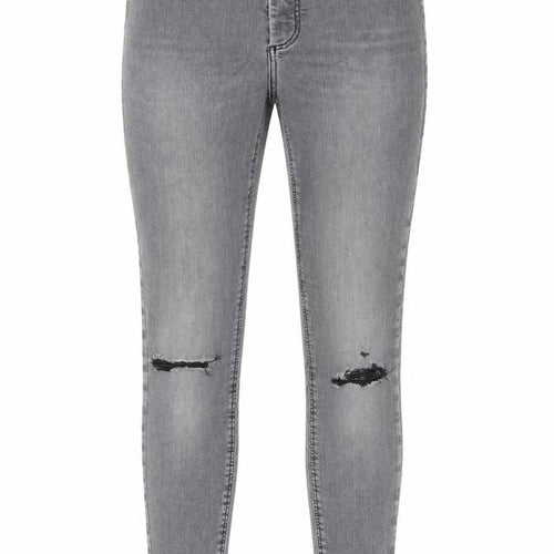Topshop Womens Grey Cotton Skinny Jeans Size 26 in L25 in Regular Zip