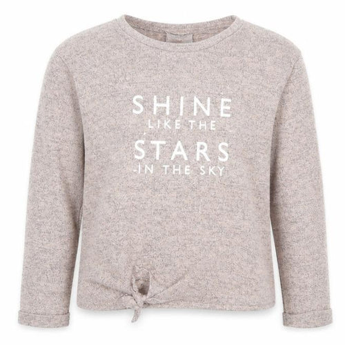 Matalan Girls Pink Polyester Basic Casual Size 9 Years Crew Neck Pullover - Shine Like The Stars In The Sky