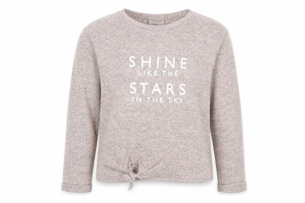 Matalan Girls Pink Polyester Basic Casual Size 9 Years Crew Neck Pullover - Shine Like The Stars In The Sky