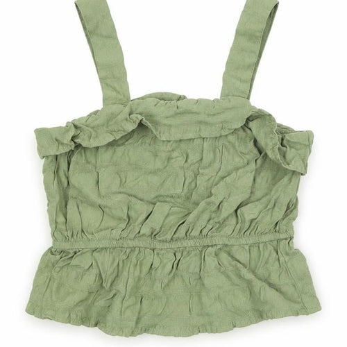 George Girls Green Viscose Camisole Tank Size 7-8 Years Square Neck Pullover