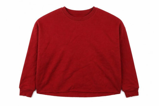 Front view of Primark women’s red polyester pullover sweatshirt size 2xs pullover - cropped