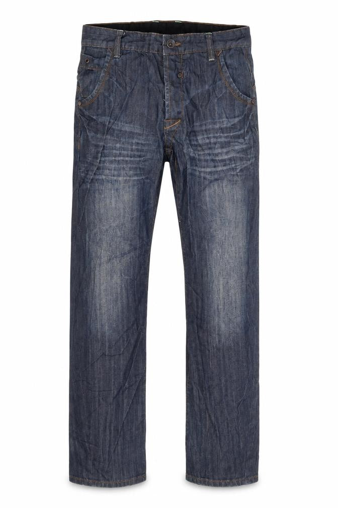 Preworn Mens Blue Cotton Straight Jeans Size 32 in L33 in Regular Button
