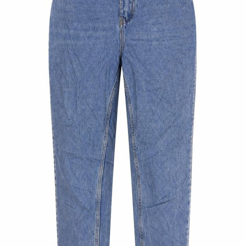 Denim & Co. Womens Blue Cotton Mom Jeans Size 8 L28 in Regular Zip